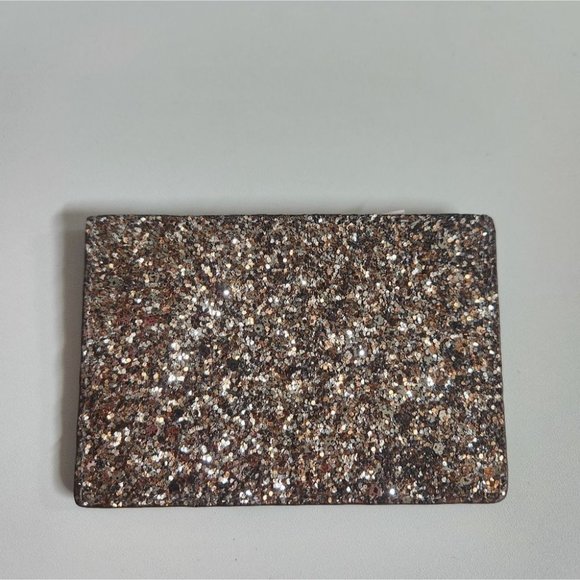 *SOLD* NWT KATE SPADE | Greta Court Saffiano leather taupe card holder glitter - Picture 4 of 4